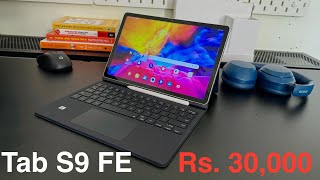 Tab S9 FE Unboxing  Best Tab for Students amp Working People under Rs 30000 [upl. by Halda]