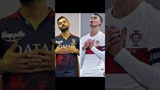 Cristono ronaldo vs virat kohli cristanoronaldo7 viratkohli cricket football shorts trending [upl. by Stanwinn]