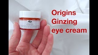 Review of Origins Ginzing Eye Cream [upl. by Ardnua]