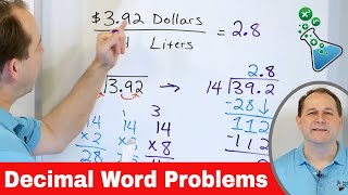 Multiplying and Dividing Decimals Word Problems [upl. by Mattias261]