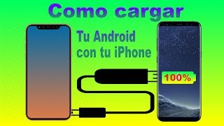 Como Cargar Dispositivo Android con Un iPhone [upl. by Ennazzus]