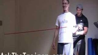 Resistance Tube External Rotation  Rotator Cuff Exercises [upl. by Airdnekal]