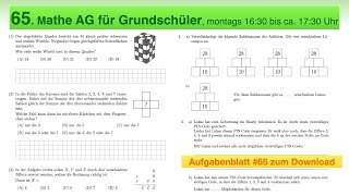 65  Mathe AG Grundschüler  Logik Rätsel  Zahlenmauern  Mathe Olympiade  Mathe mit dem Känguru [upl. by Enimrac245]