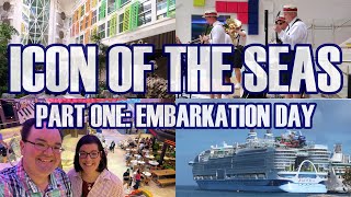 ICON OF THE SEAS Preview Sailing Pt1  Embarkation Day Onboard The Largest Cruise Ship In The World [upl. by Lachman]