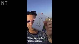 Fake Plug Prank  Hilarious Fake Outlet Sticker Prank MUST SEE [upl. by Fidellas]