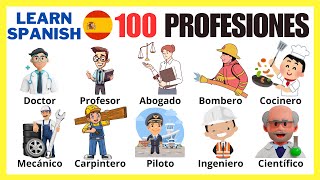 Spanish Vocabulary with Picture  Learn Spanish  100 JOBS OCCUPATIONS AND PROFESSIONES IN SPANISH [upl. by Lasko]