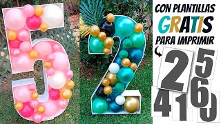 Números grandes con Globos [upl. by Ille]