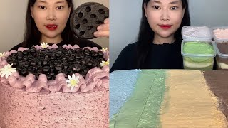 ASMR EP1140 Mukbang cake🔥 Delicious Most Creamy cake eating show Eating Sound [upl. by Assilen]