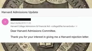 Harvard rejection letter [upl. by Floridia958]