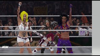 WWE 2k24 AEV RAMPAGE RHEA RİPLEY AND GİGİ DOLİN VS BRENDA TUCKER AND BALLESCA QUİNN [upl. by Gerik801]