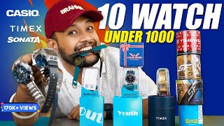 10 Best Watch For College 🔥 Men Watch Under 1000 Haul Review 2024  Casio Timex  ONE CHANCE [upl. by Arimihc]