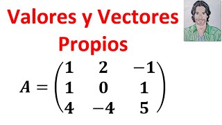 VALORES y VECTORES propios de una matriz 3x3 ejercicios resueltos  EIGENVALOR y EIGENVECTOR [upl. by Lledualc]