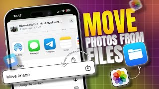 How to Move Photos from Files to Gallery App on iPhone  Move Images From iPhone Files to Photos App [upl. by Ettenotna]