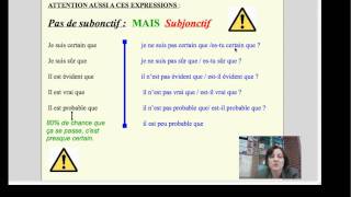 Le subjonctif partie 3 les expressions problématiques [upl. by Maryanne943]