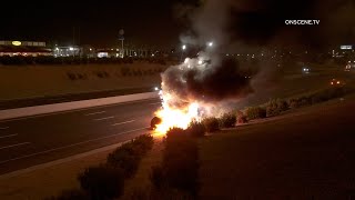 Vehicle Fire Briefly Closes Southbound I17 [upl. by Ramuk105]