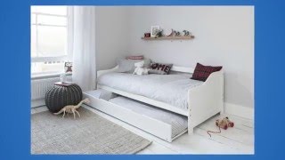 Best Review of Day Bed Single Bed with Underbed In White 2 beds in 1 [upl. by Ainyt]