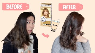 DYING MY HAIR  Liese milk tea brown hair color DIY review and tutorial 2023 emilyywang [upl. by Uttasta]