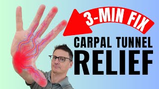 How to Relieve Carpal Tunnel Pain in 3 Minutes  Best Carpal Tunnel Wrist Exercises [upl. by Smiley194]