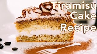 How To Make Easy Tiramisu Cake Recipe  Natashas Kitchen [upl. by Noied]