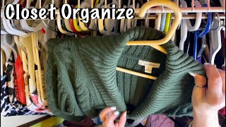 ASMR Closet OrganizeWhispered WcandyHanging clothessorting hangersNo talking version tomorrow [upl. by Ijic]