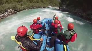 Rafting on Soca river Rafting na rzece Socza  Bovec Slovenia 2016 [upl. by Oenire219]