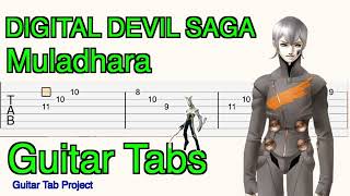 DIGITAL DEVIL SAGA Avatar Tuner Muladhara Guitar Tutorial Tabs アバタールチューナー [upl. by Aihsenrad102]