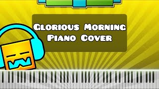 Glorious Morning by Waterflame  Piano Tutorial  Cover Geometry Dash [upl. by Nosyk]