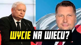 CZARNEK wyje na wiecu  głupi błąd Kaczyńskiego Poland News [upl. by Gronseth]