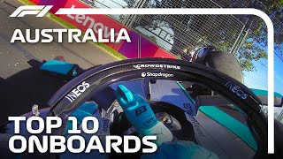 Russells Dramatic Crash  The Top 10 Onboards  2024 Australian Grand Prix  Qatar Airways [upl. by Yrekcaz361]