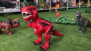 Kids Simulation Remote Control Spray Fire Breathing Projection Walking Dinosaur Model Toys Rc Dragon [upl. by Wattenberg934]