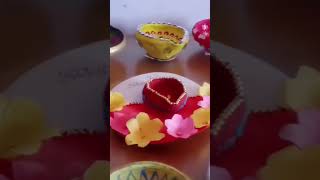 Beautiful diya decoration for Diwali 🎇🪔 [upl. by Aratas]