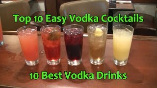 Top 10 Vodka Cocktails Easy Vodka Drinks Best Vodka Cocktail [upl. by Bern]