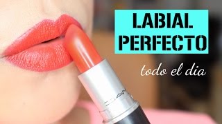 LABIAL PERFECTO TODO EL DIA  TRUCOS Y CONSEJOS  MARIEBELLE [upl. by Ellicec734]