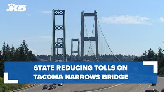 State reducing tolls on Tacoma Narrows Bridge [upl. by Nevla]