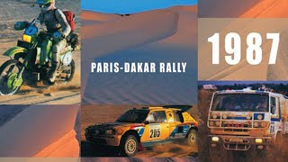 Paris Dakar Rally 1987  Victory for Vatanen Neveu and De Rooy [upl. by Wendeline]