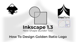 Inkscape 13  New Shape Builder Tool  How To Design Golden Ratio Logo  tutorial  LogosByRaihan [upl. by Aneej65]