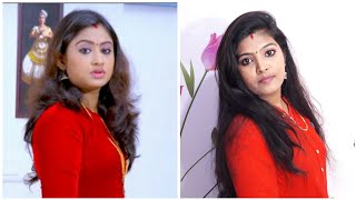 Bhramanam serial actress Swathy Nithyanand Haritha inspried makeup look [upl. by Arateehc612]