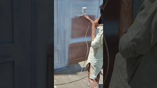 How to airless sprayer and paint vrialshort gate painting [upl. by Lsil532]