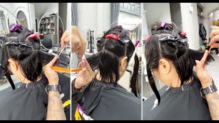 Modern Short Layered Bob Womens Haircut With Best Hair Cutting Techniques  Creative Bob Cuts [upl. by Nomihs720]