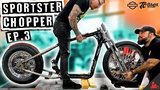 BUILDING A HARLEYDAVIDSON SPORTSTER CHOPPER  PT 03 [upl. by Nelram24]