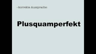 Korrekte Aussprache Plusquamperfekt [upl. by Fante]