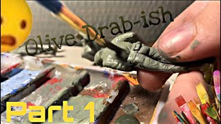 Olive Drab topshelmetsFigure painting tutorial pt 1 [upl. by Savdeep749]