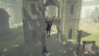 NieR Automata Parte 12 Busqueda de tesoros en el castillo 2B Gameplay [upl. by Yelda]