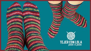 La Forma más Antigua de Tejer CALCETINES🧦 Fácil y Rápido [upl. by Lamraj]