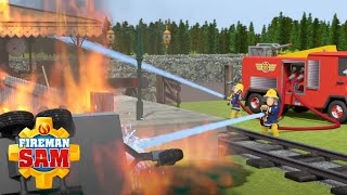 Big Fire 🔥 Police Team Up With Fireman Sam 🚔  Fireman Sam Official  Cartoons for Kids [upl. by Goldin232]