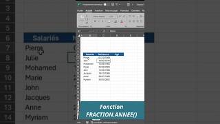 Astuce EXCEL  Connaître La Fonction FRACTIONANNEE [upl. by Mailiw828]