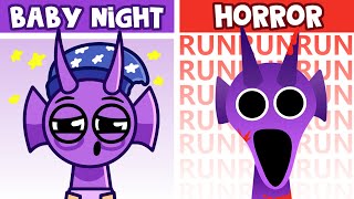 Incredibox Sprunki Babies Night VS Sprunki Adult Horror [upl. by Vasily814]