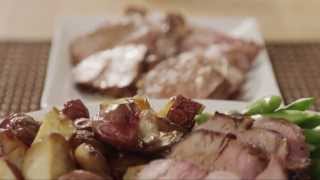 Maple Garlic Marinated Pork Tenderloin  Pork Recipe  Allrecipescom [upl. by Pepe]