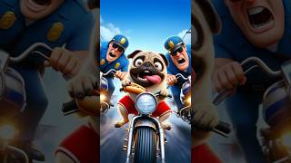 🐶 The Pug the 🌭 Hotdog and the 🚓 Police Pursuit pug funny [upl. by Dworman]