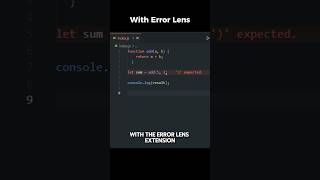 Error Lens in VS Code vscode coding programming [upl. by Yetty368]